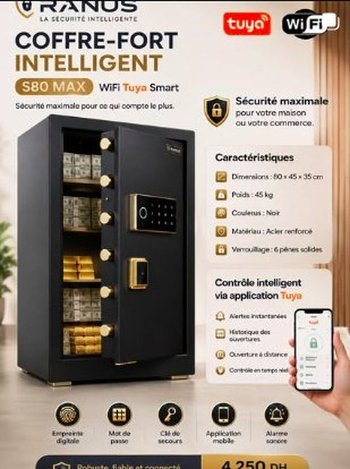 Coffre-fort intelligent RANUS S80 Max Wi-Fi
