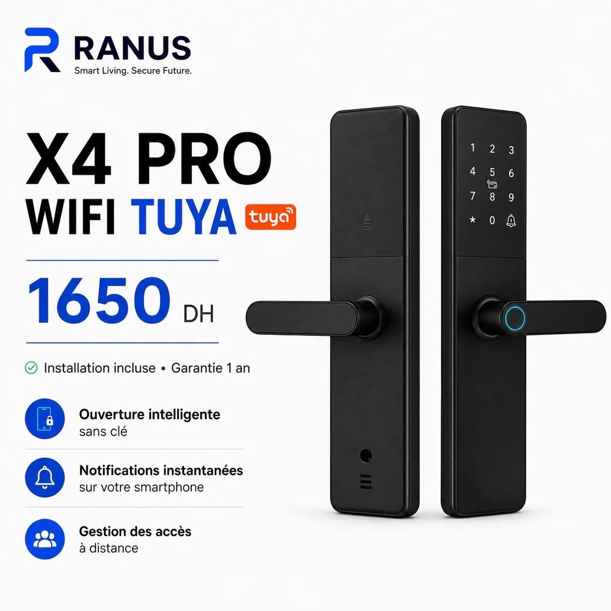 Serrure intelligente X4 Pro Wi-Fi - fiche
